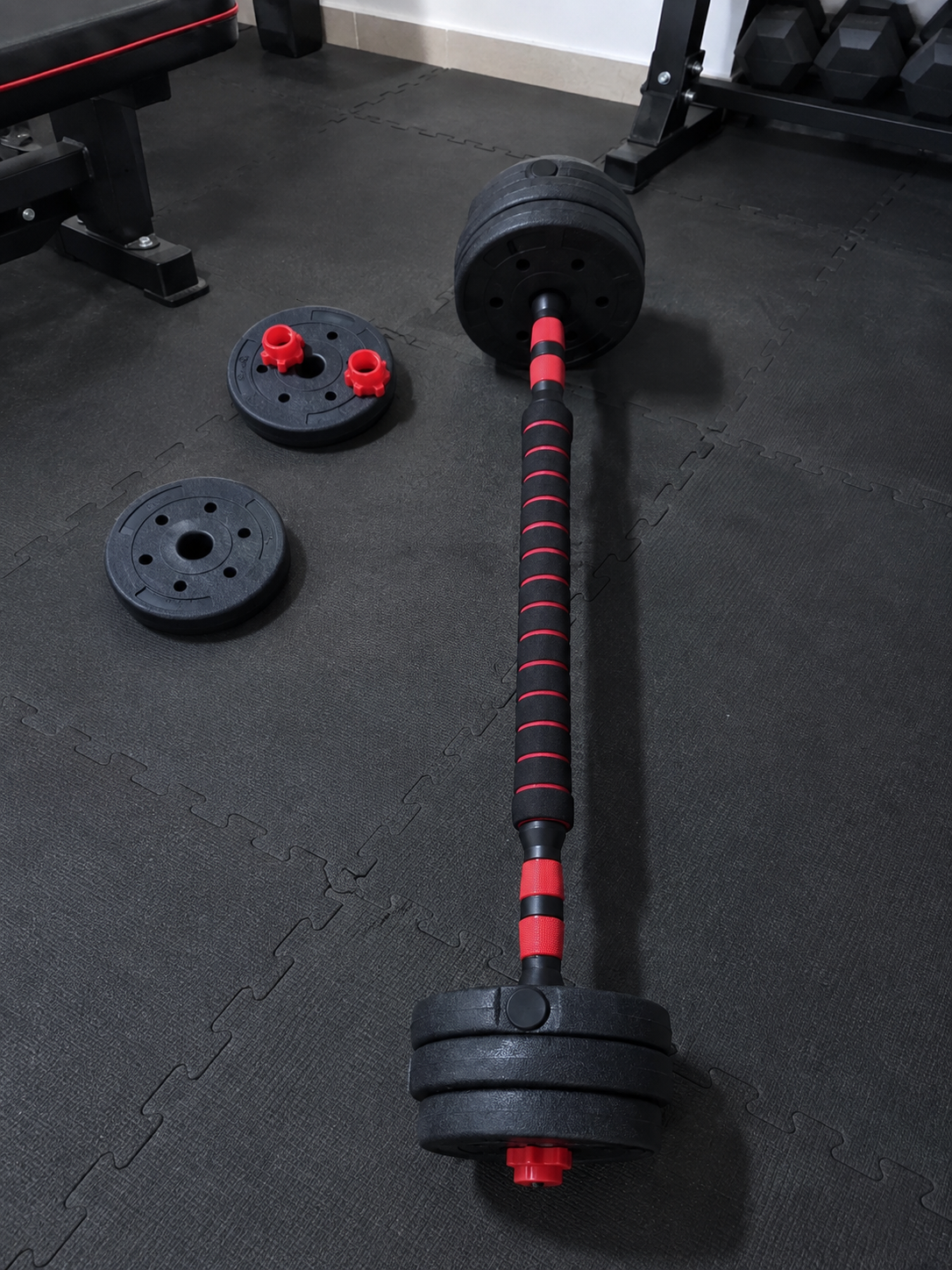 Set de mancuernas ajustables de 10 kg para entrenar en casa
